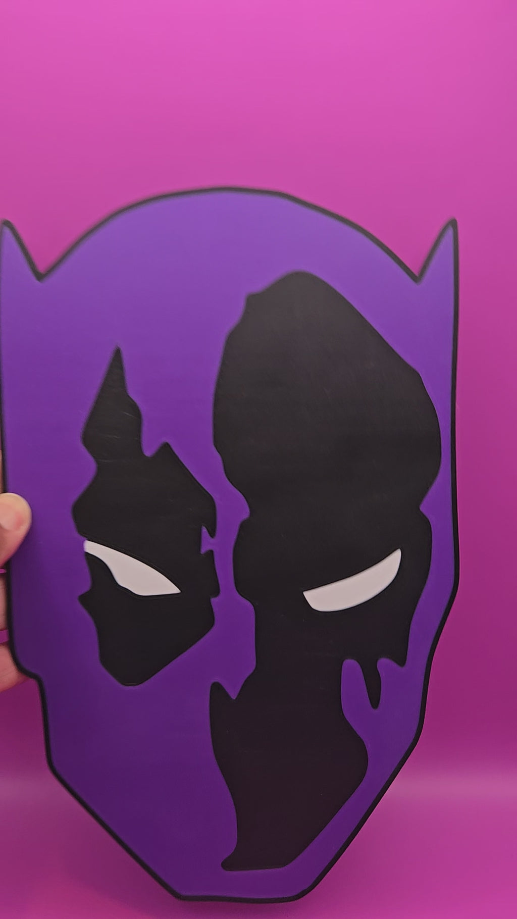Black Panther Giant Head Wall Art | 3D Printed Wakanda-Inspired