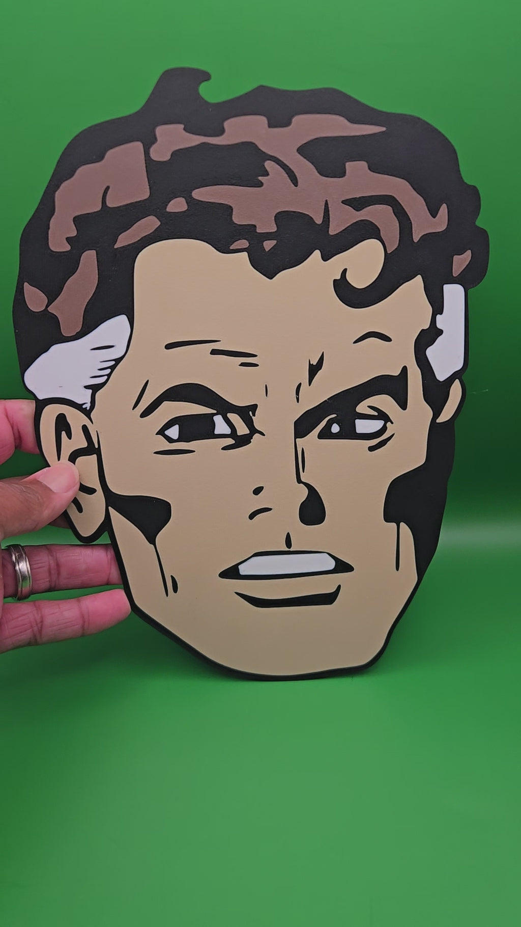 3D Printed F4 Comic Character Head Wall Art