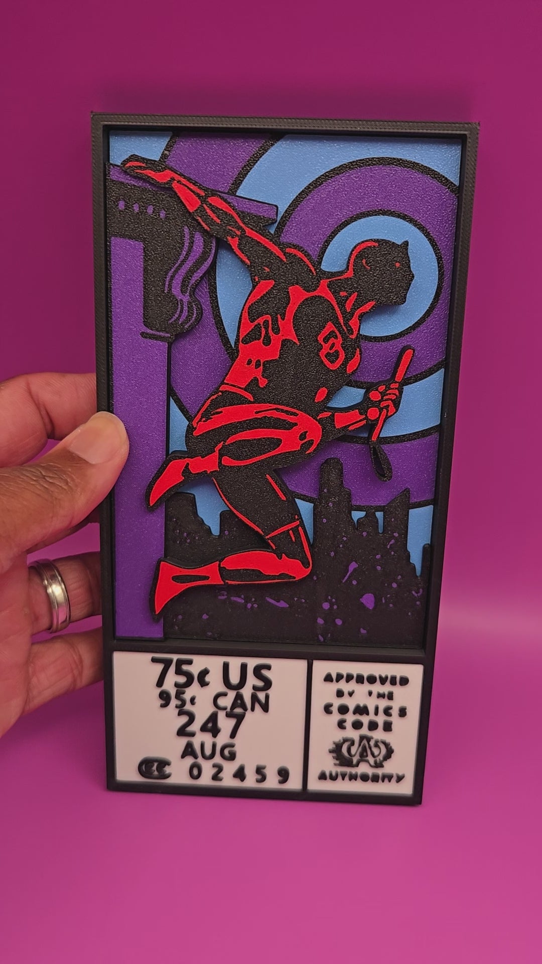 Hanging Daredevil Comic Corner Box