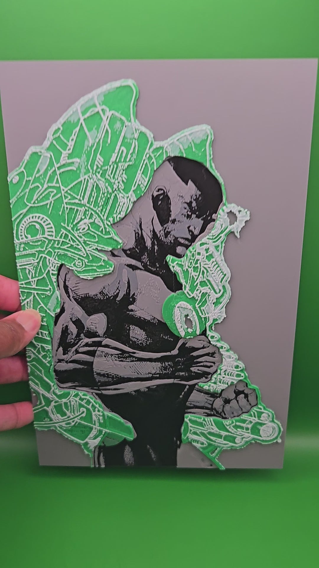 John Stewart Green Lantern HueForge Art | 3D Wall Decor