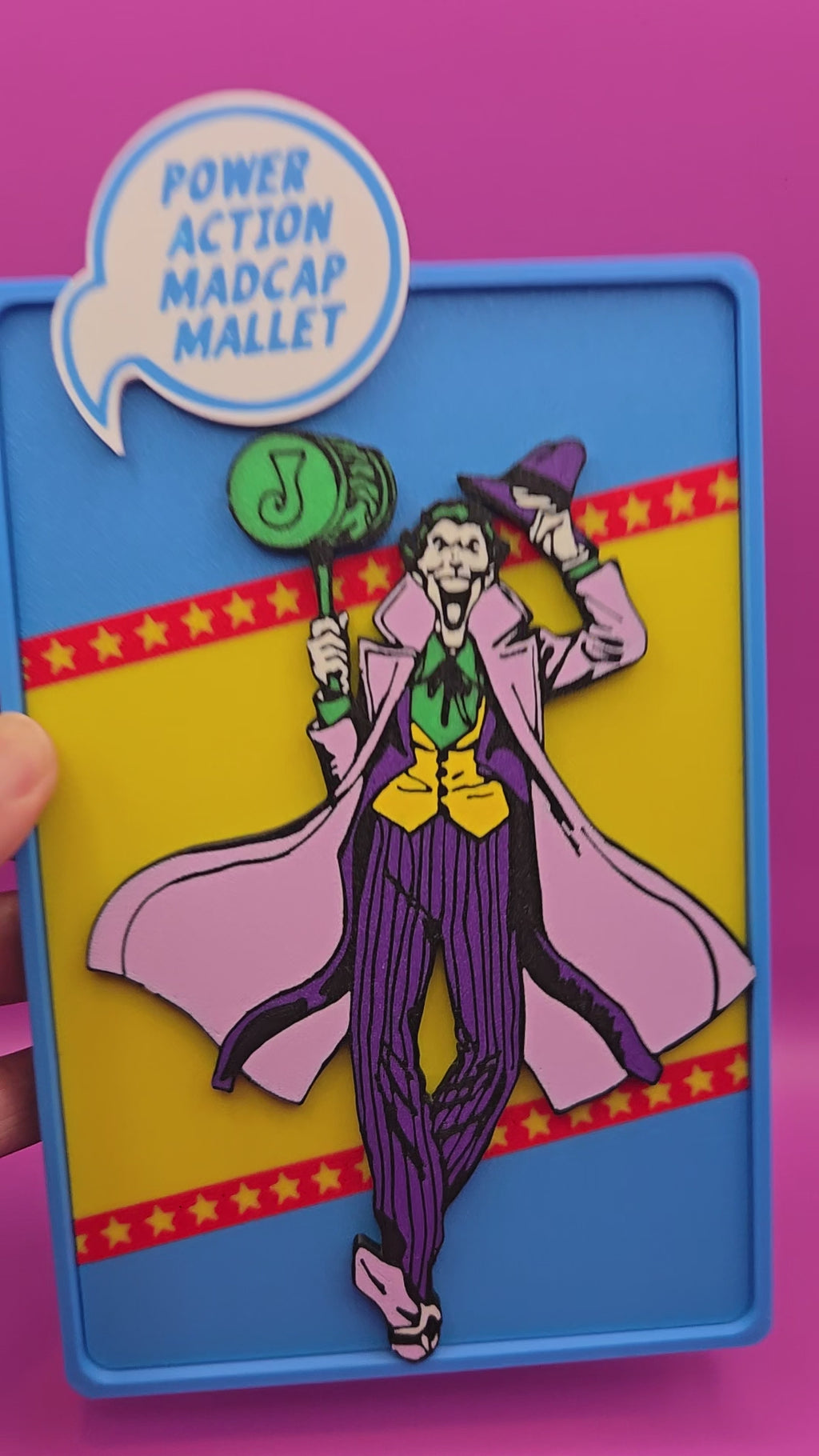 Joker Comic Corner Box – 3D Printed DC Comics Wall Art