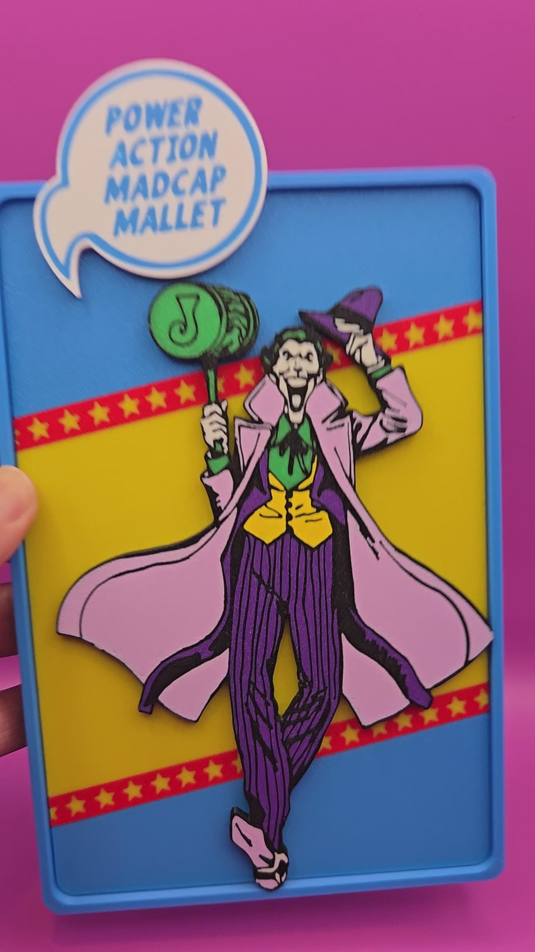 Joker Comic Corner Box – 3D Printed DC Comics Wall Art