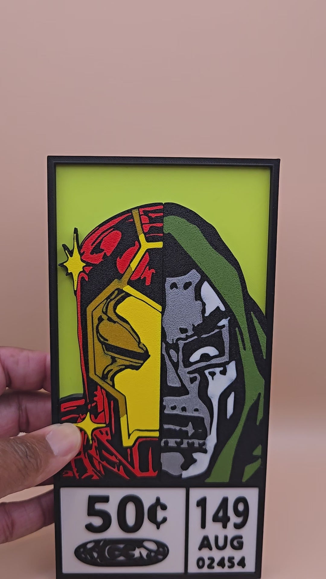 Iron Man / Dr Doom Comic Corner Box – 3D Printed Marvel Wall Art