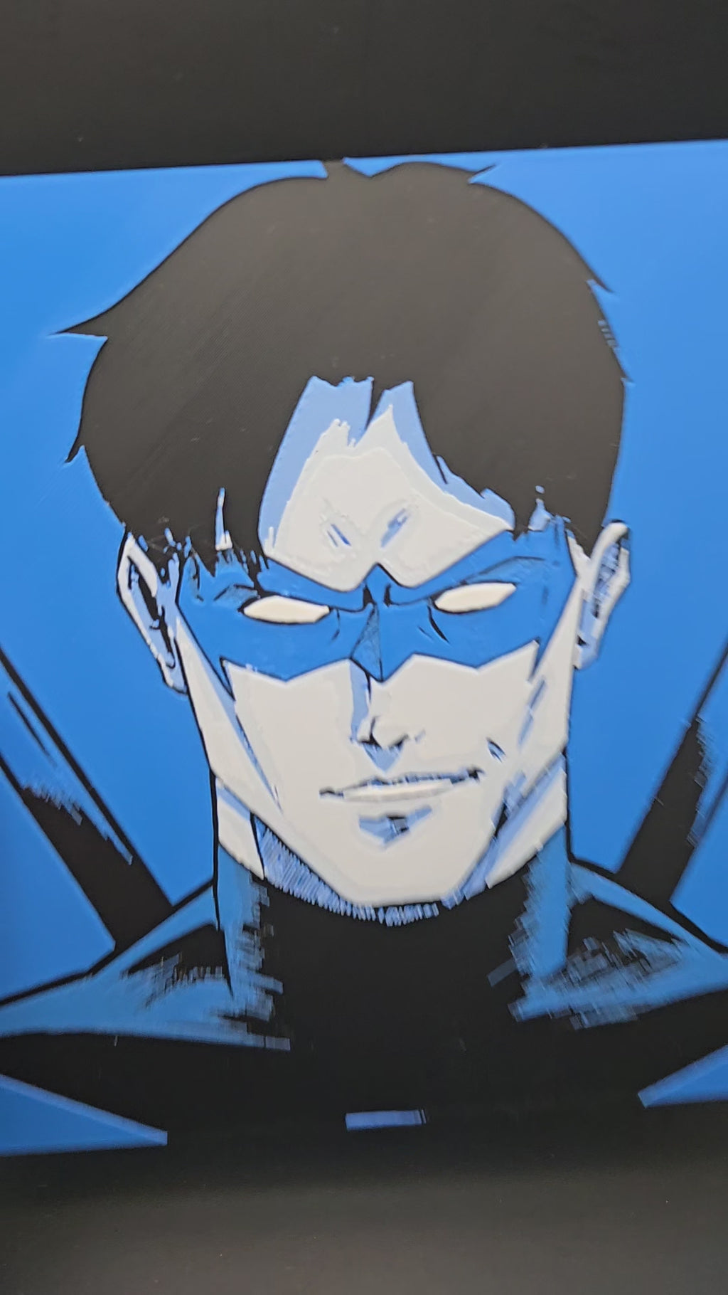 Nightwing Hueforge Art | 3D Printed DC Comic Wall Art