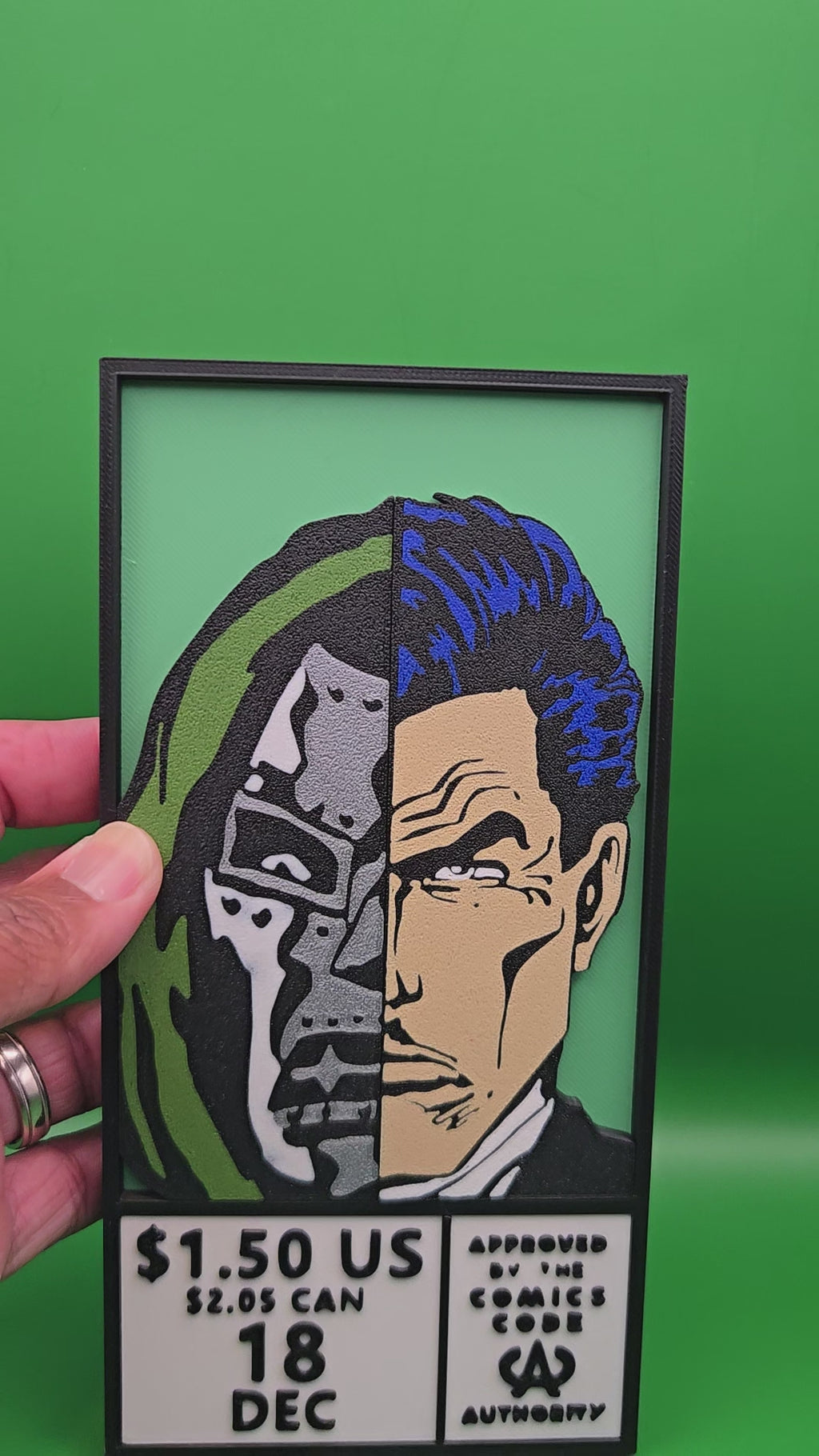 Dr Doom / Tony Stark Comic Corner Box – 3D Printed Marvel Wall Art