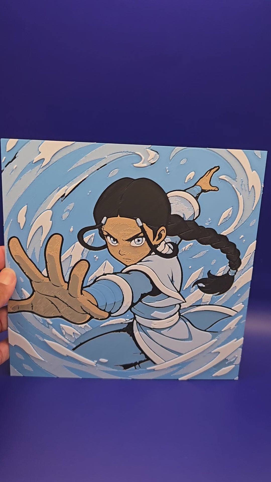 Katara 3D Printed HueForge Avatar Wall Art