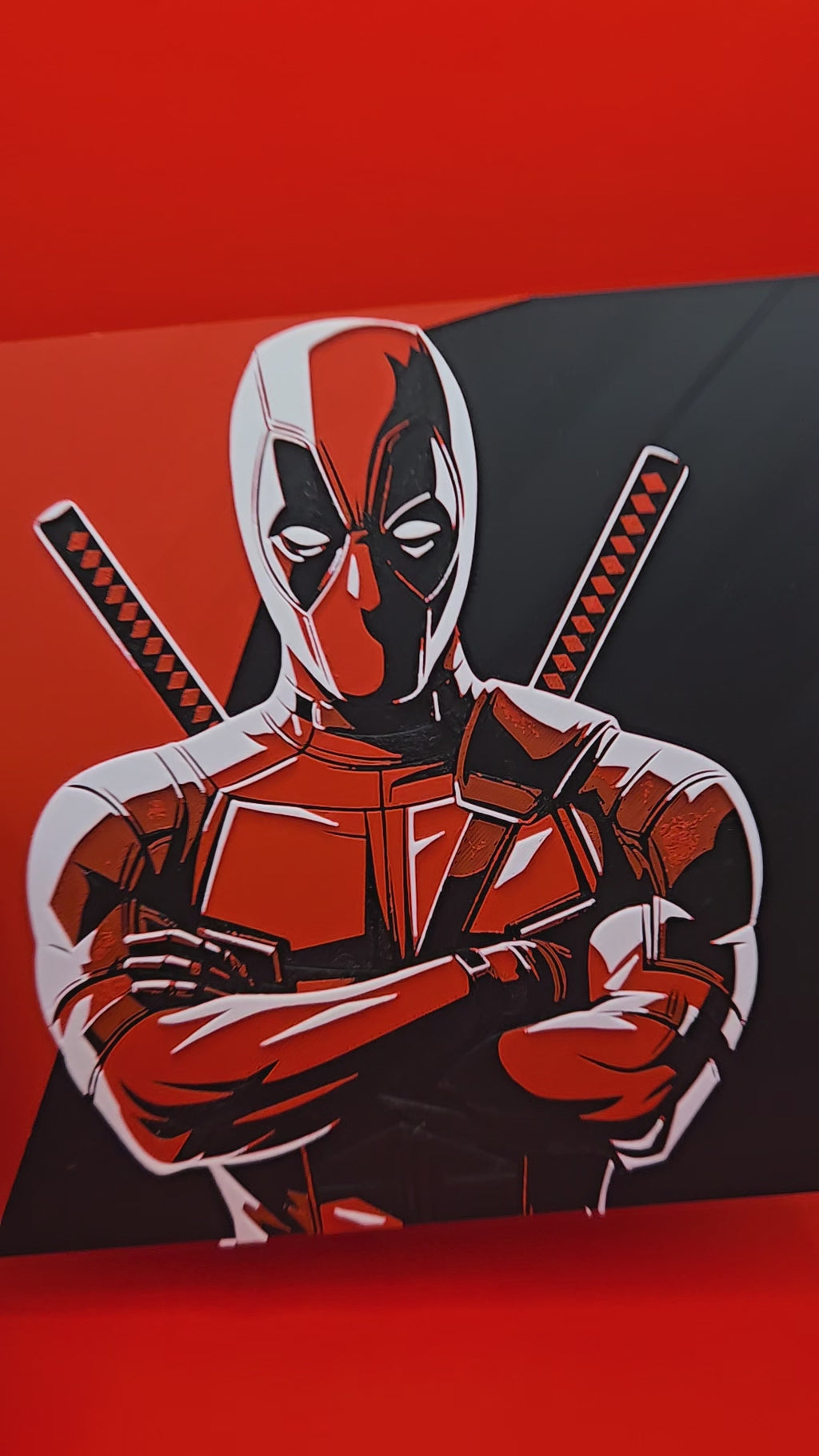 Deadpool Hueforge Art | 3D Printed Comic Wall Art