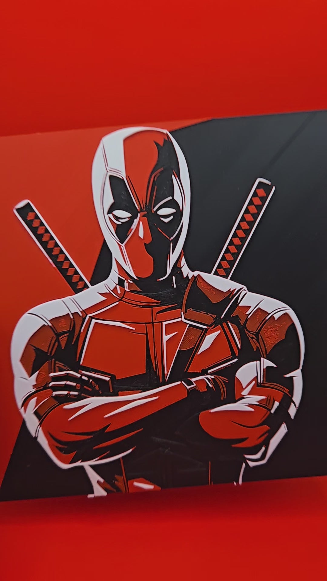 Deadpool Hueforge Art | 3D Printed Comic Wall Art