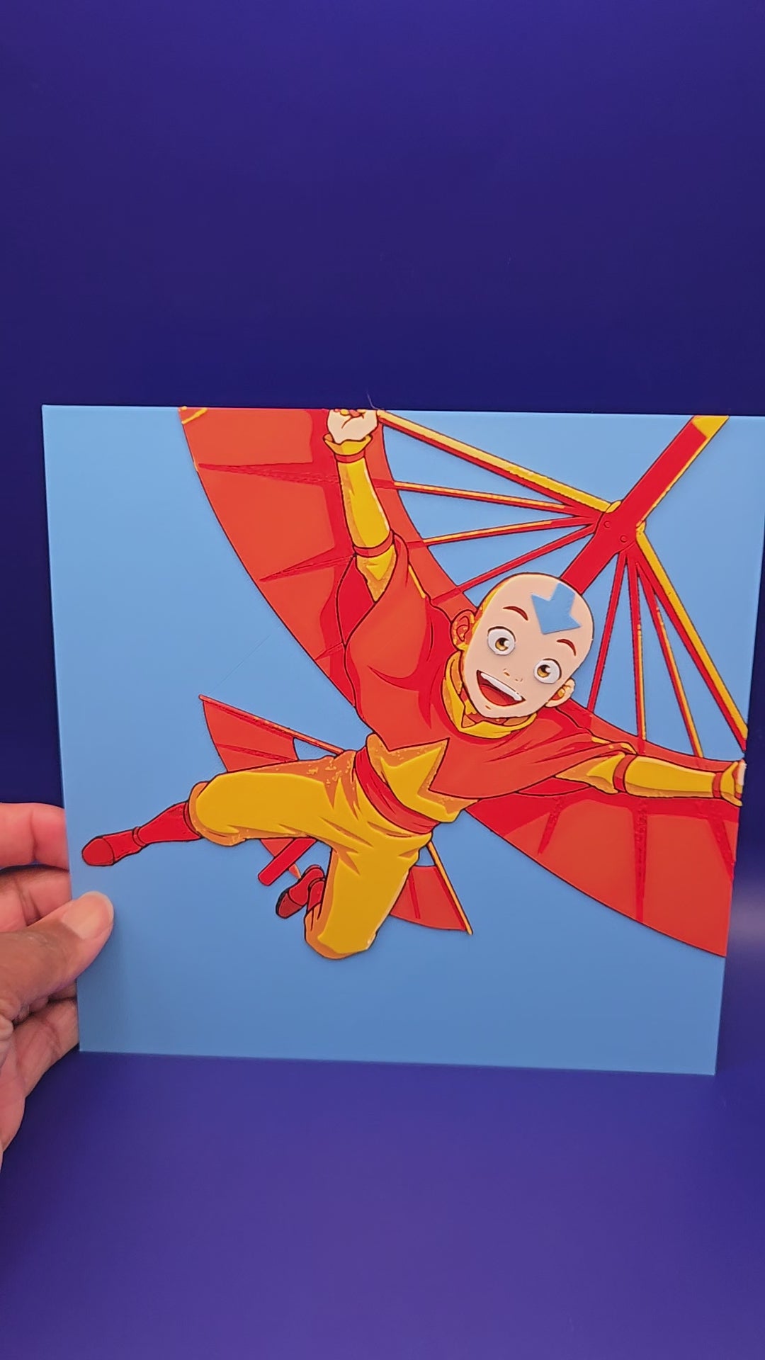 Aang 3D Printed HueForge Avatar Wall Art