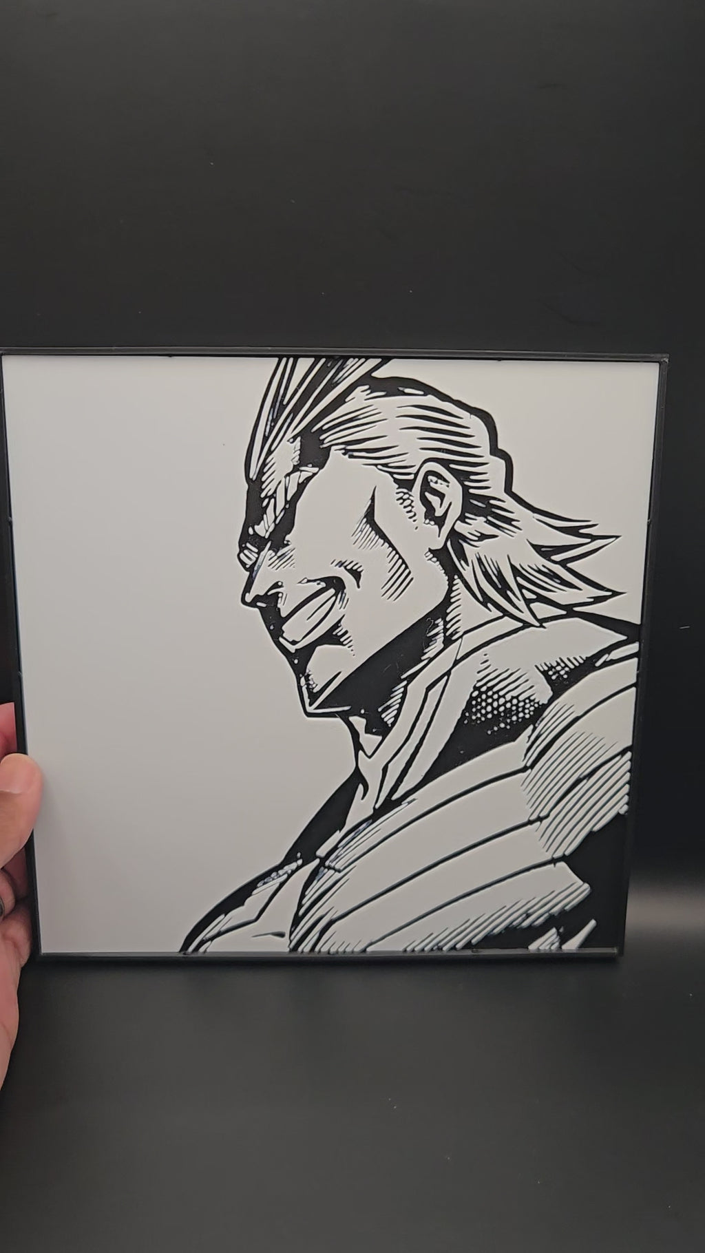 All Might My Hero Academia HueForge 3D Printed Wall Art